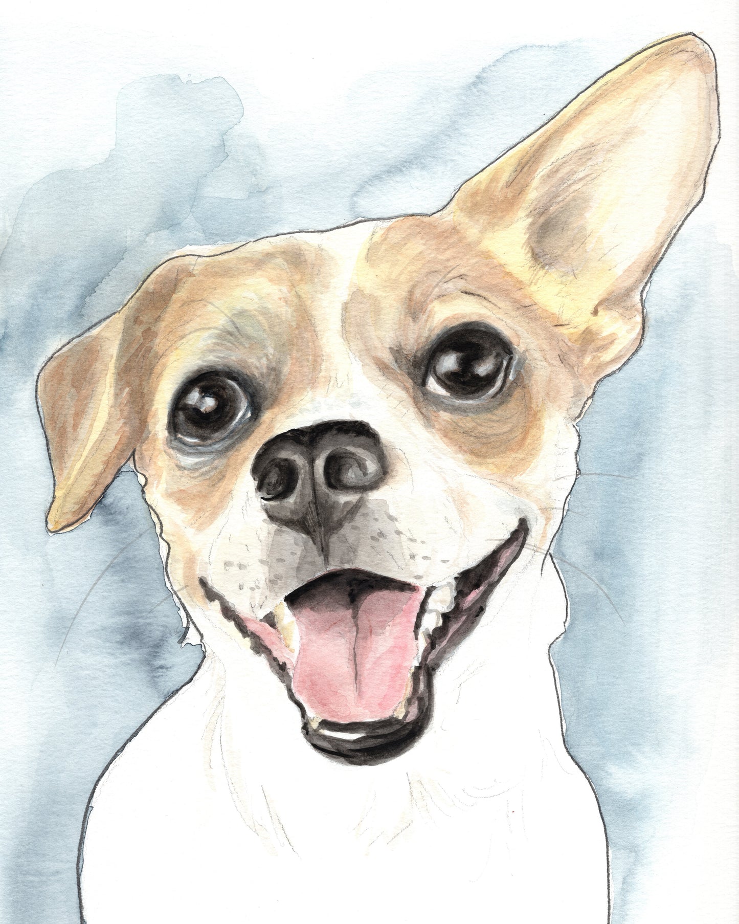 Custom Watercolor Dog Portrait