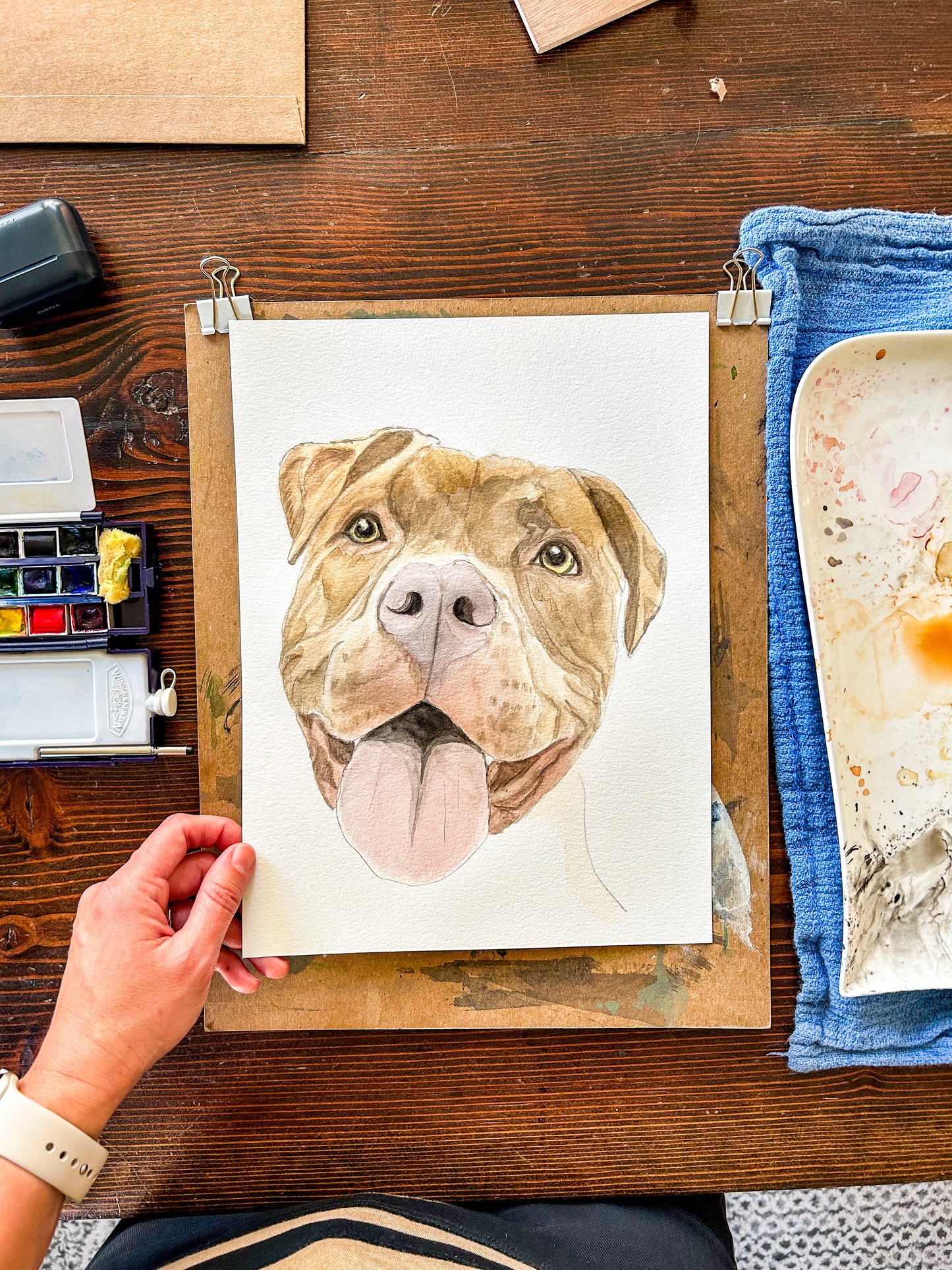 Custom Watercolor Dog Portrait