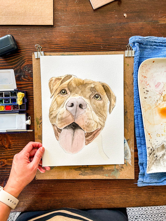 Custom Watercolor Dog Portrait